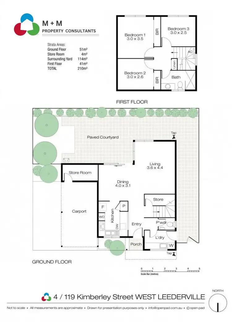 Floorplan of Homely townhouse listing, 4/119 Kimberley Street, West Leederville WA 6007