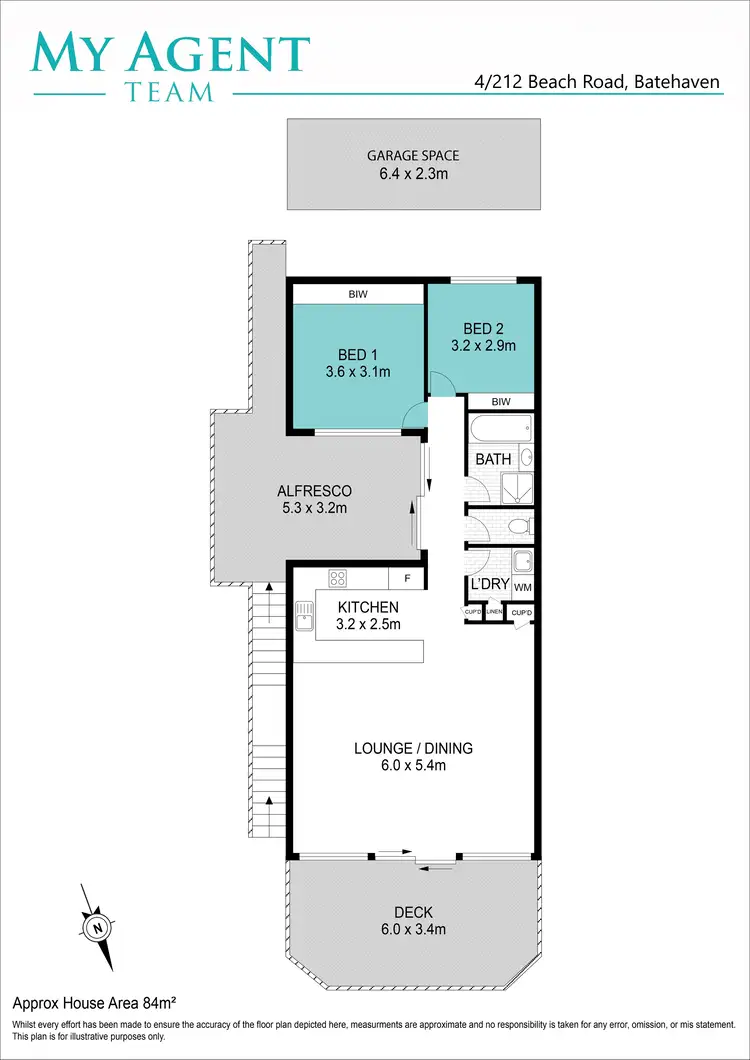 Floorplan of Homely house listing, 4/212 Beach Road, Batehaven NSW 2536