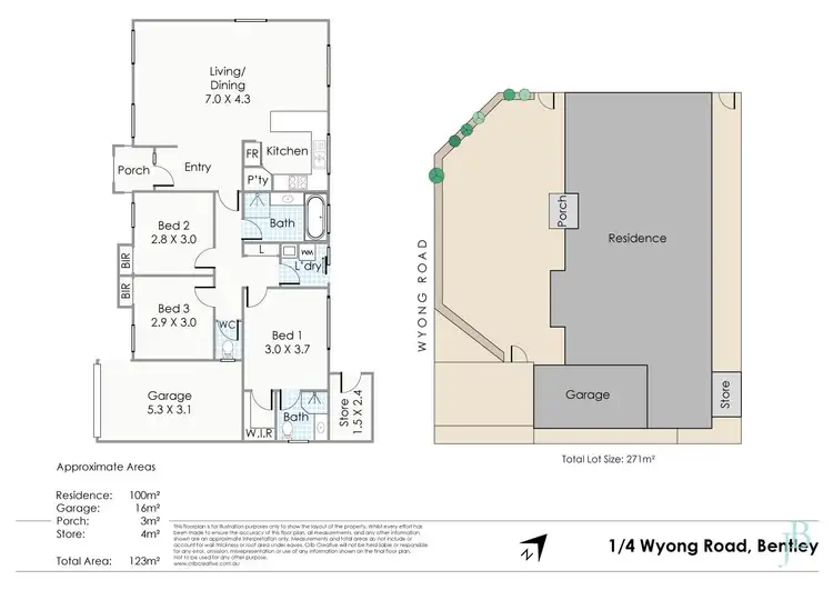 Floorplan of Homely house listing, 1/4-6 Wyong Road, Bentley WA 6102