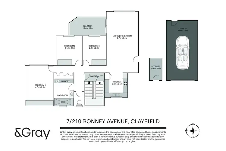 Floorplan of Homely unit listing, 7/210 Bonney Avenue, Clayfield QLD 4011