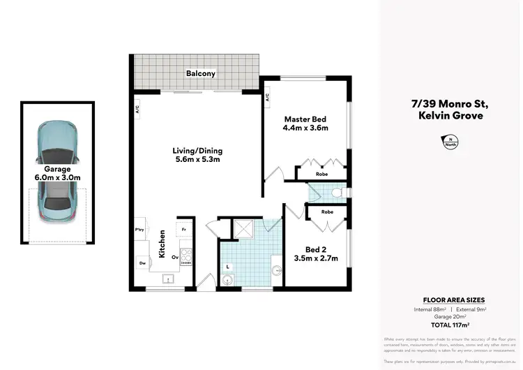 Floorplan of Homely unit listing, 7/39 Monro Street, Kelvin Grove QLD 4059