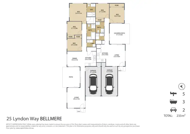 Floorplan of Homely house listing, 25 Lyndon Way, Bellmere QLD 4510