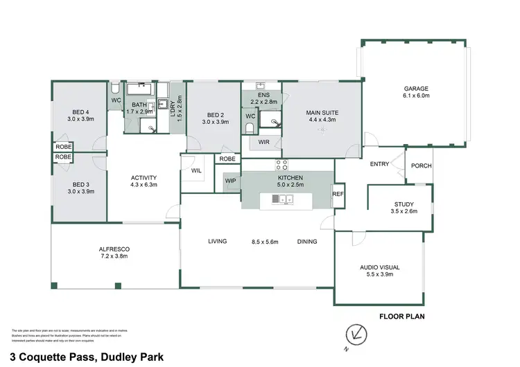 Floorplan of Homely house listing, 3 Coquette Pass, Dudley Park WA 6210