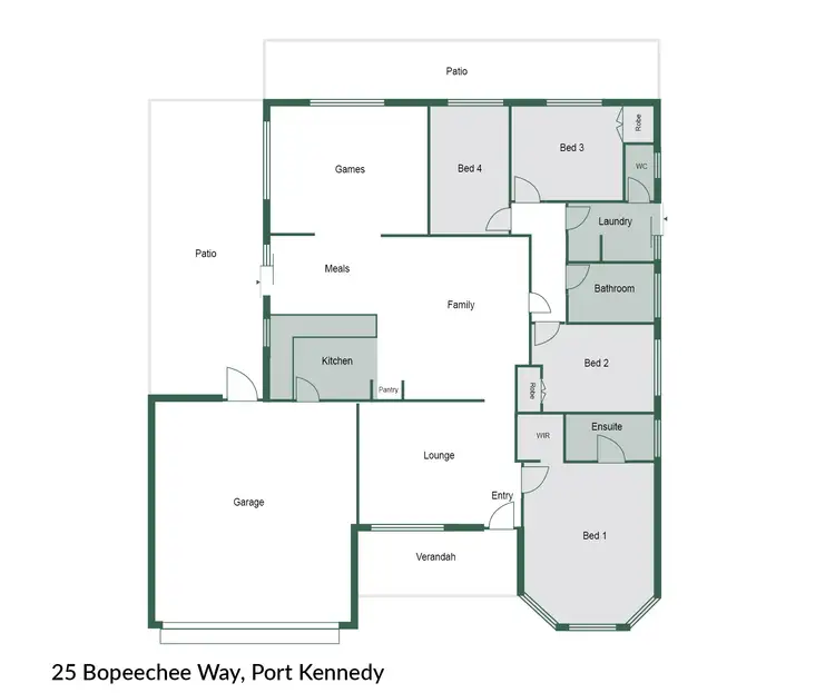 Floorplan of Homely house listing, 25 Bopeechee Way, Port Kennedy WA 6172