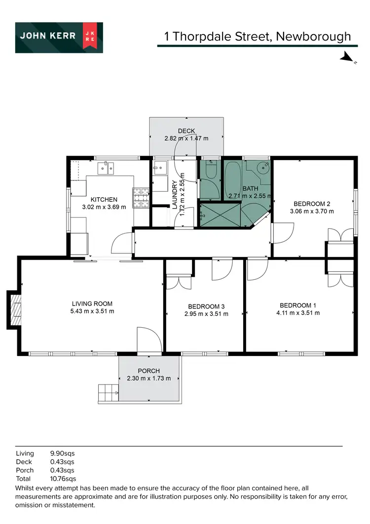 Floorplan of Homely house listing, 1 Thorpdale Street, Newborough VIC 3825