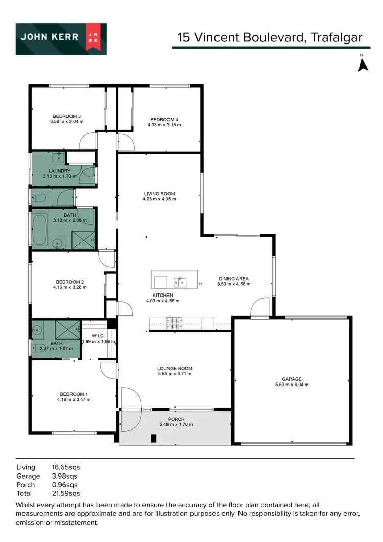 Floorplan of Homely house listing, 15 Vincent Boulevard, Trafalgar VIC 3824