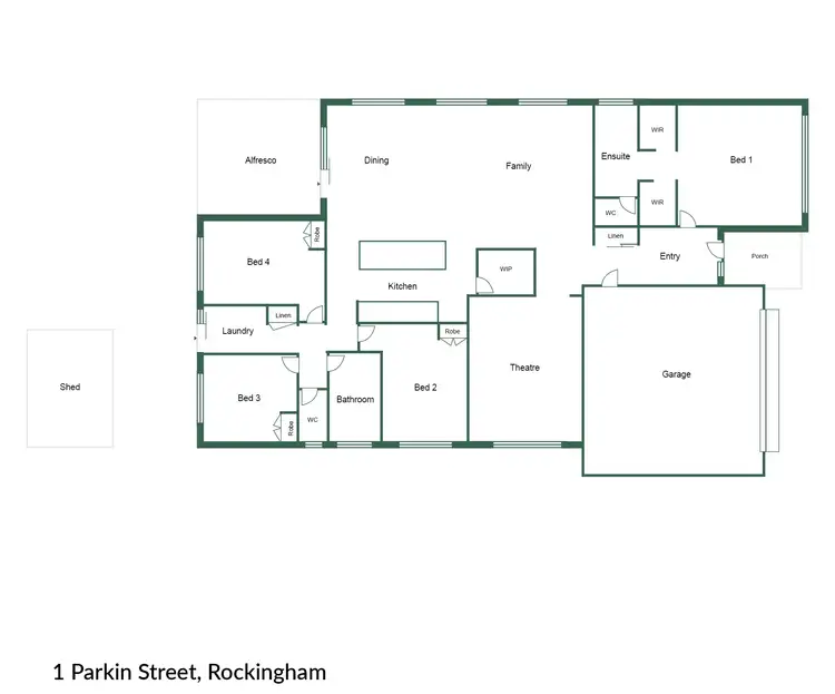 Floorplan of Homely house listing, 1 Parkin Street, Rockingham WA 6168