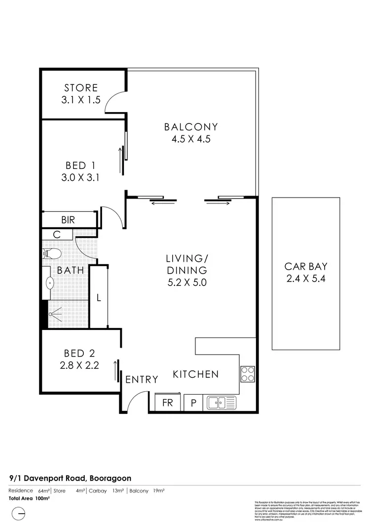 Floorplan of Homely house listing, 9/1 Davenport Road, Booragoon WA 6154