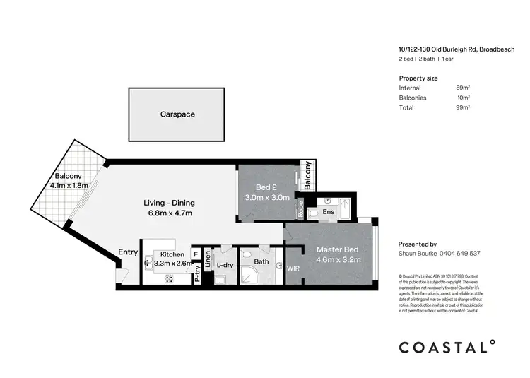 Floorplan of Homely apartment listing, 10/122-130 Old Burleigh Road, Broadbeach QLD 4218