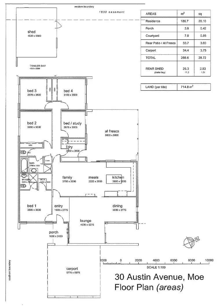 Floorplan of Homely house listing, 30 Austin Avenue, Moe VIC 3825
