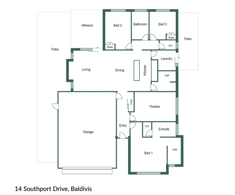 Floorplan of Homely house listing, 14 Southport Drive, Baldivis WA 6171