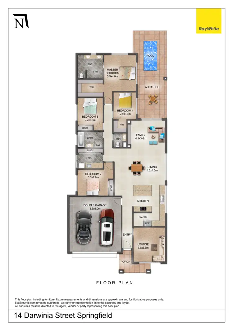 Floorplan of Homely house listing, 14 Darwinia Street, Springfield QLD 4300