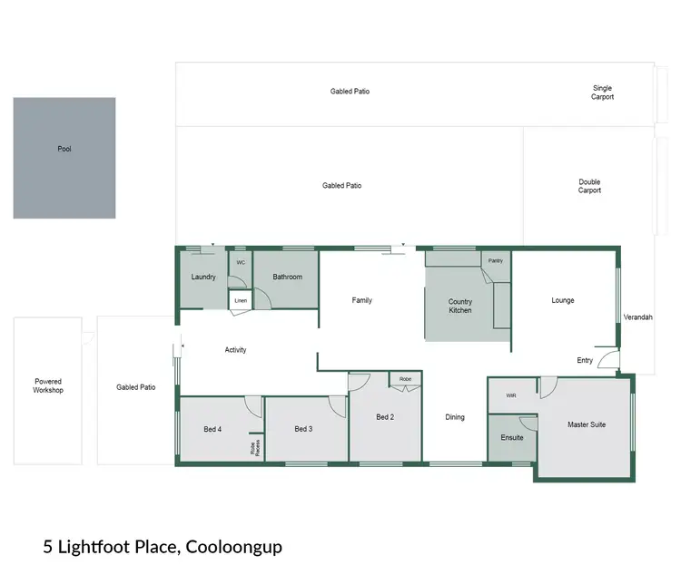 Floorplan of Homely house listing, 5 Lightfoot Place, Cooloongup WA 6168