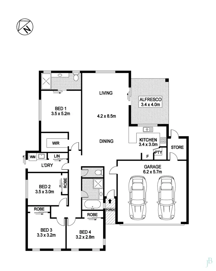 Floorplan of Homely house listing, 61C Celebration Street, Beckenham WA 6107