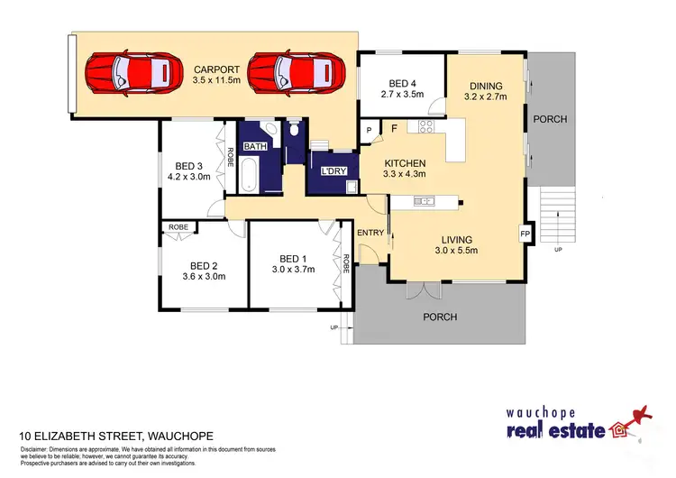 Floorplan of Homely house listing, 10 Elizabeth Street, Wauchope NSW 2446