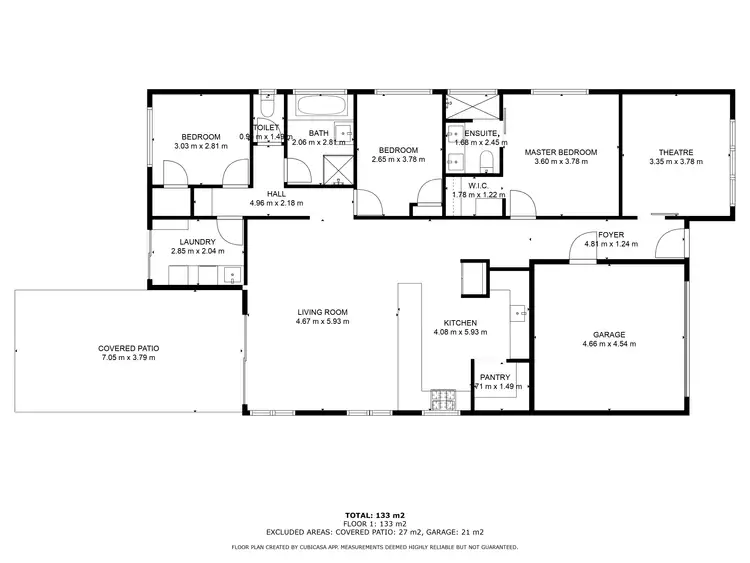 Floorplan of Homely house listing, 58 Elsternwick Grove, Midvale WA 6056