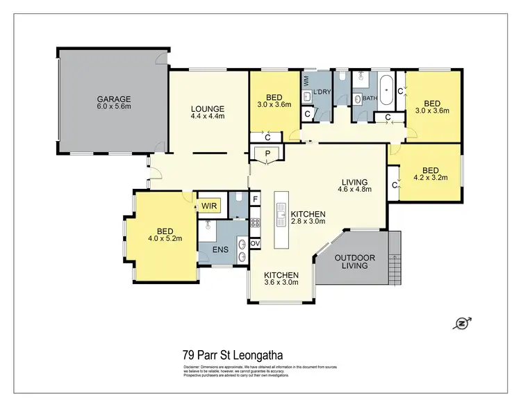 Floorplan of Homely house listing, 79 Parr Street, Leongatha VIC 3953