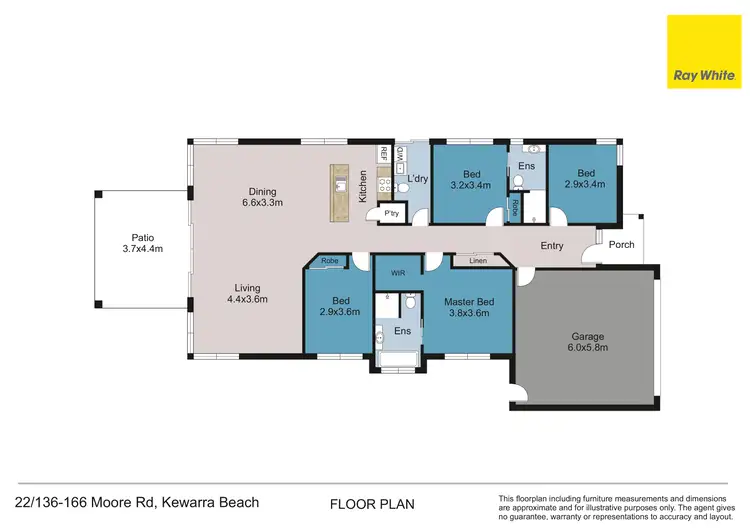 Floorplan of Homely house listing, 22/136-166 Moore Road, Kewarra Beach QLD 4879