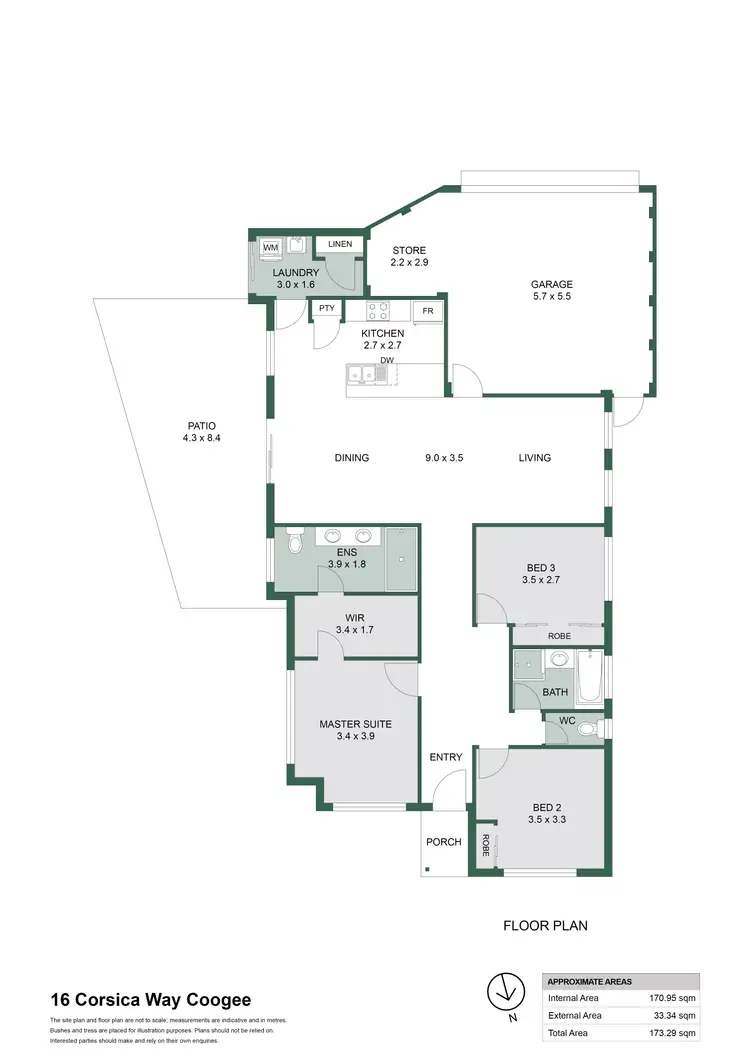 Floorplan of Homely house listing, 16 Corsica Way, Coogee WA 6166