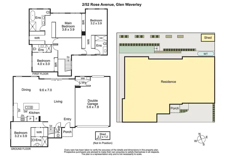 Floorplan of Homely townhouse listing, 2/52 Rose Avenue, Glen Waverley VIC 3150