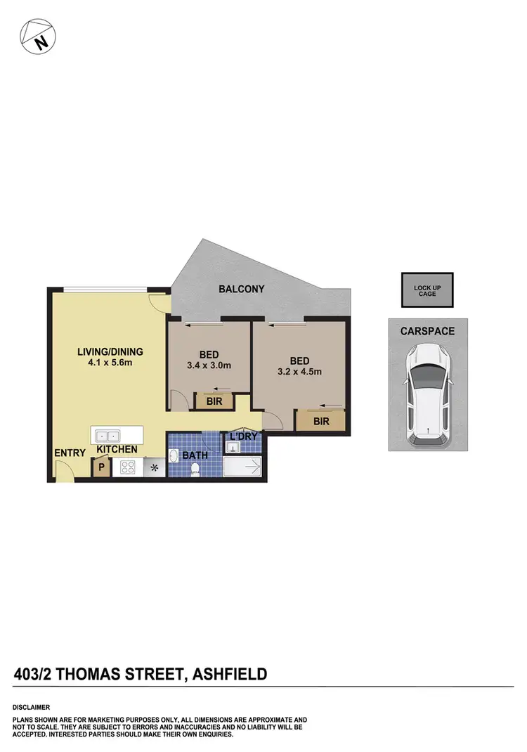 Floorplan of Homely apartment listing, 403/2 Thomas Street, Ashfield NSW 2131