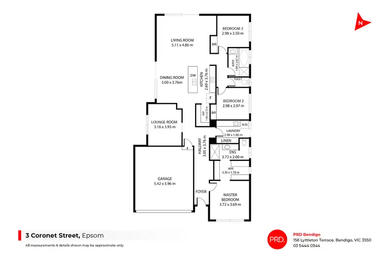 Floorplan of Homely house listing, 3 Coronet Street, Epsom VIC 3551