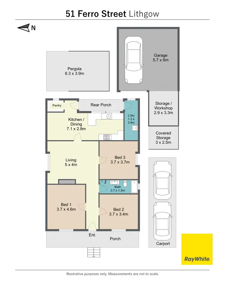 Floorplan of Homely house listing, 51 Ferro St, Lithgow NSW 2790