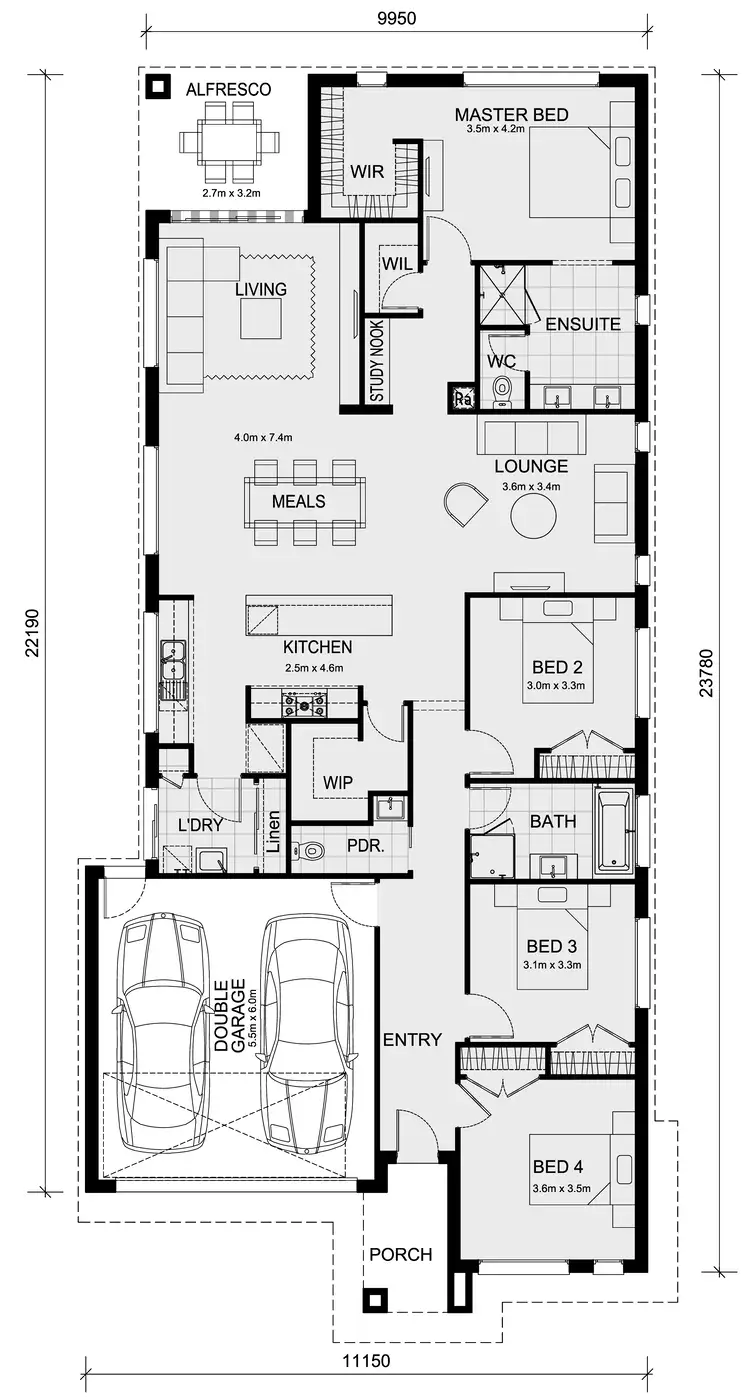 Floorplan of Homely house listing, Lot 805 Cinnamon Cct Botania Estate, Fraser Rise VIC 3336