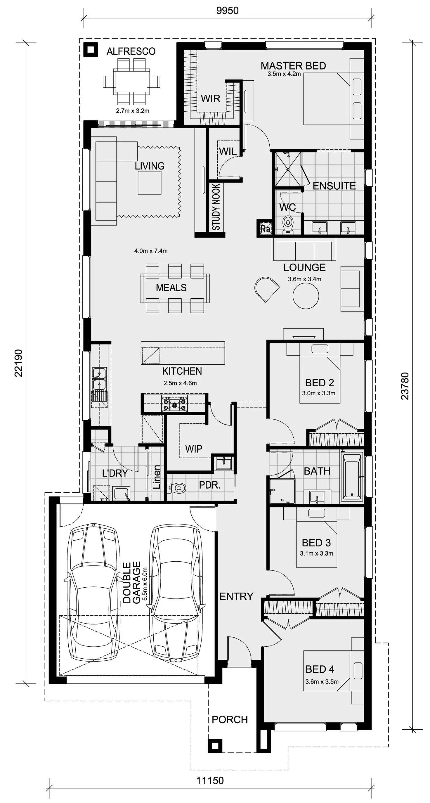 Floorplan of Homely house listing, Lot 805 Cinnamon Cct Botania Estate, Fraser Rise VIC 3336