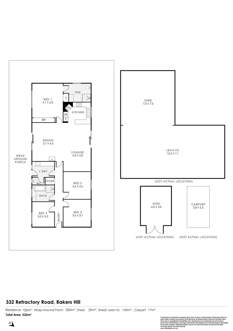 Floorplan of Homely house listing, 332 Refractory Road, Bakers Hill WA 6562