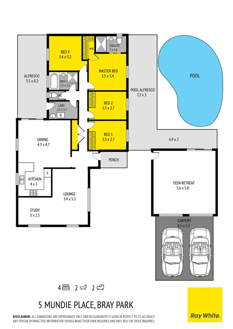 Floorplan of Homely house listing, 5 Mundie Place, Bray Park QLD 4500
