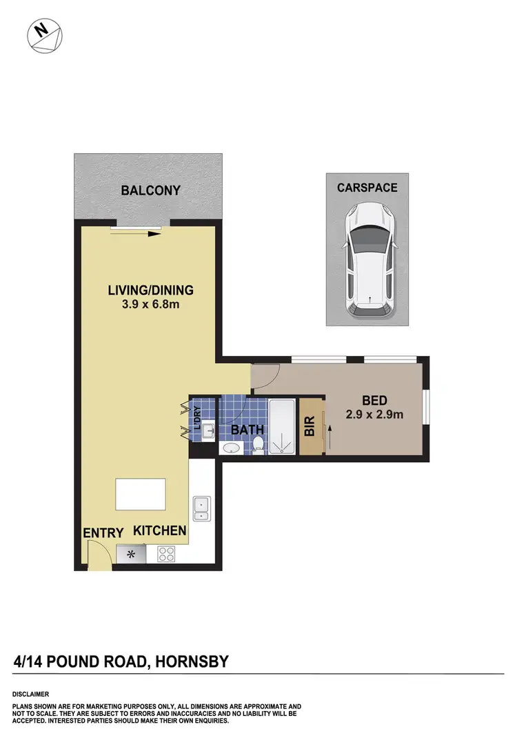 Floorplan of Homely apartment listing, 4/14 Pound Road, Hornsby NSW 2077