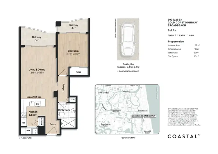 Floorplan of Homely unit listing, 2025/2633 Gold Coast Highway, Broadbeach QLD 4218