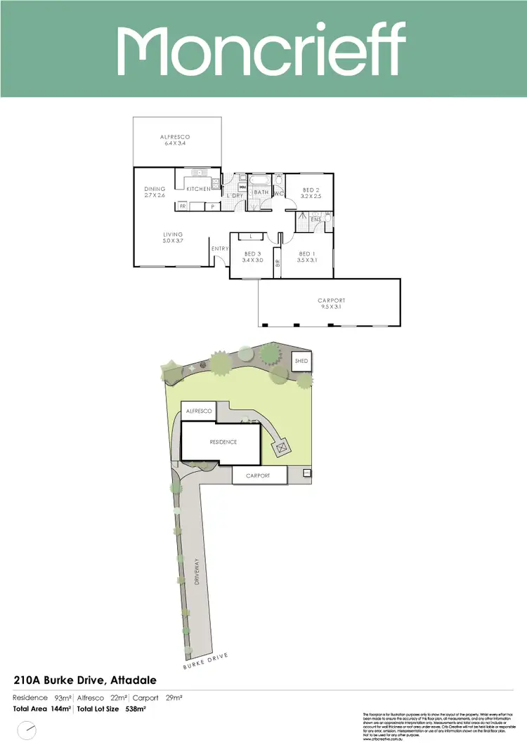 Floorplan of Homely house listing, 210A Burke Drive, Attadale WA 6156