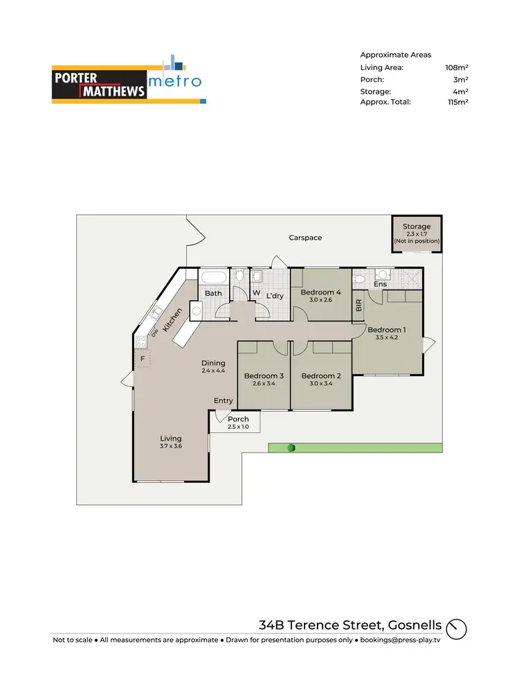 Floorplan of Homely house listing, 34B Terence Street, Gosnells WA 6110