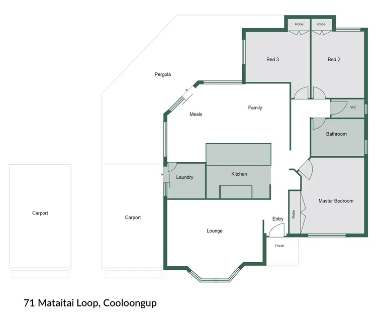 Floorplan of Homely house listing, 71 Mataitai Loop, Cooloongup WA 6168