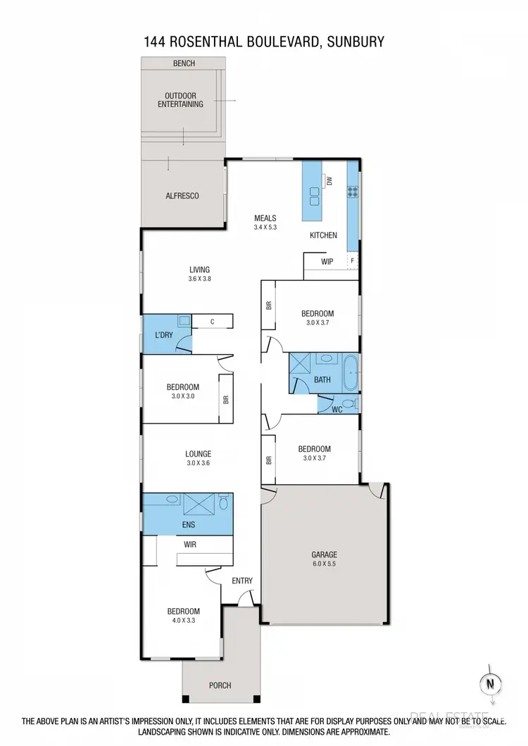 Floorplan of Homely house listing, 144 Rosenthal Boulevard, Sunbury VIC 3429