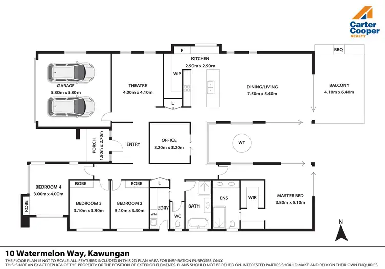 Floorplan of Homely house listing, 10 Watermelon Way, Kawungan QLD 4655
