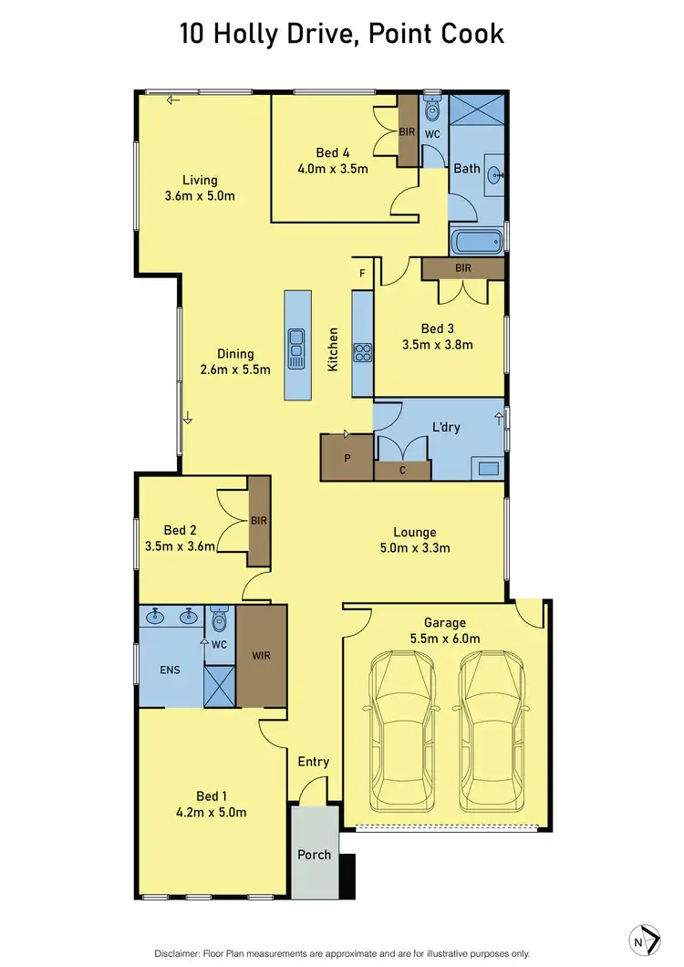 Floorplan of Homely house listing, 10 Holly Drive, Point Cook VIC 3030