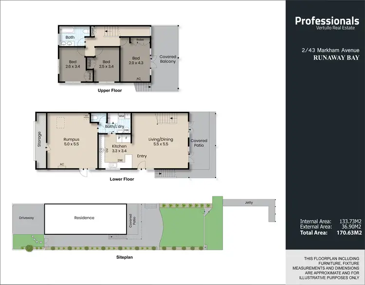 Floorplan of Homely townhouse listing, 2/43 Markham Avenue, Runaway Bay QLD 4216