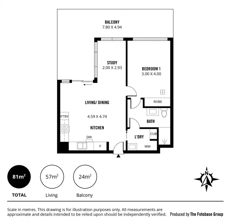 Floorplan of Homely apartment listing, 1609/180 Franklin Street, Adelaide SA 5000