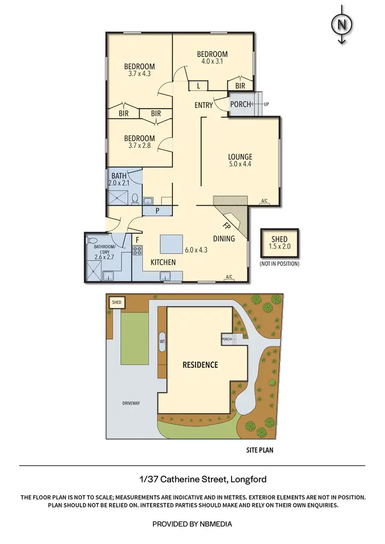 Floorplan of Homely unit listing, 1/37 Catherine Street, Longford TAS 7301