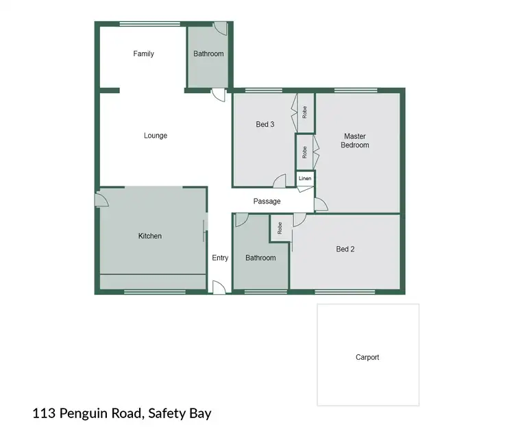 Floorplan of Homely house listing, 113 Penguin Road, Safety Bay WA 6169