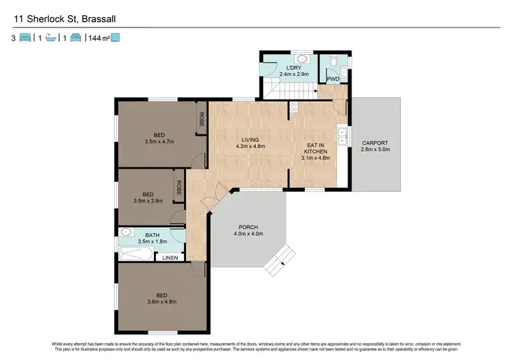 Floorplan of Homely house listing, 11 Sherlock Street, Brassall QLD 4305