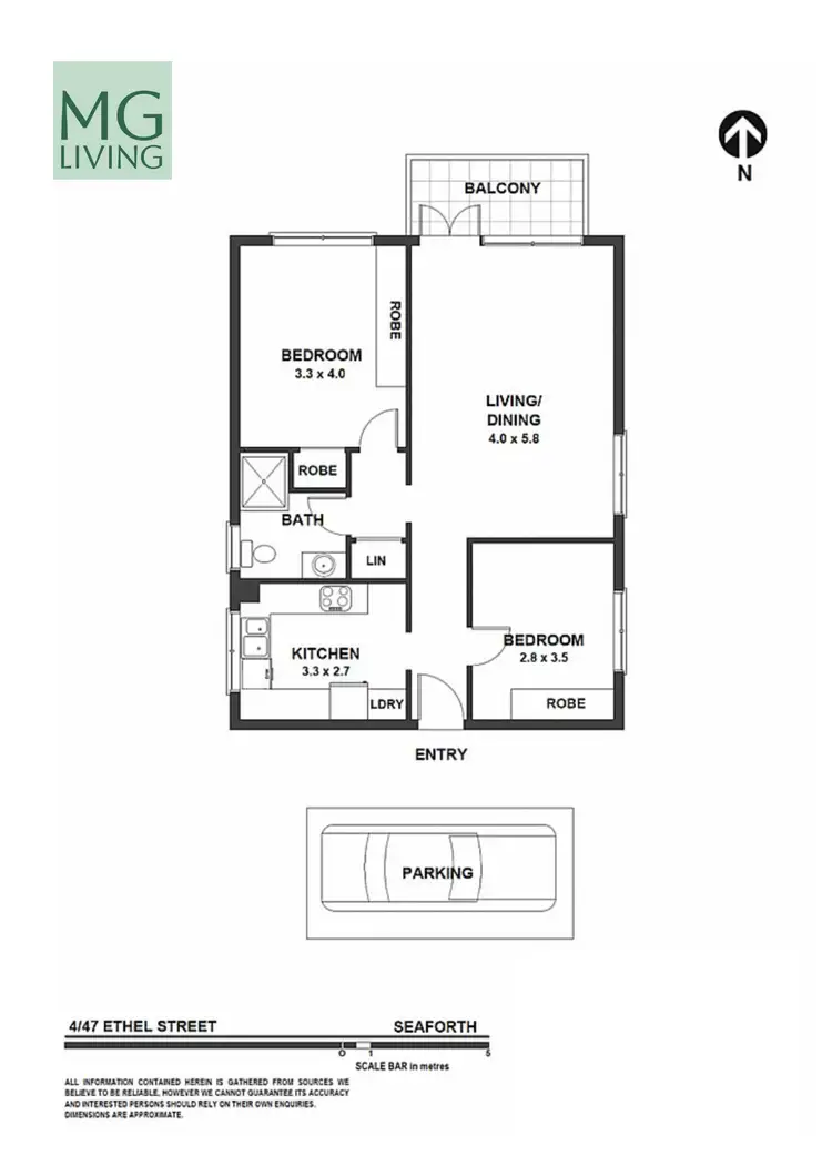 Floorplan of Homely apartment listing, 4/47 Ethel Street, Seaforth NSW 2092