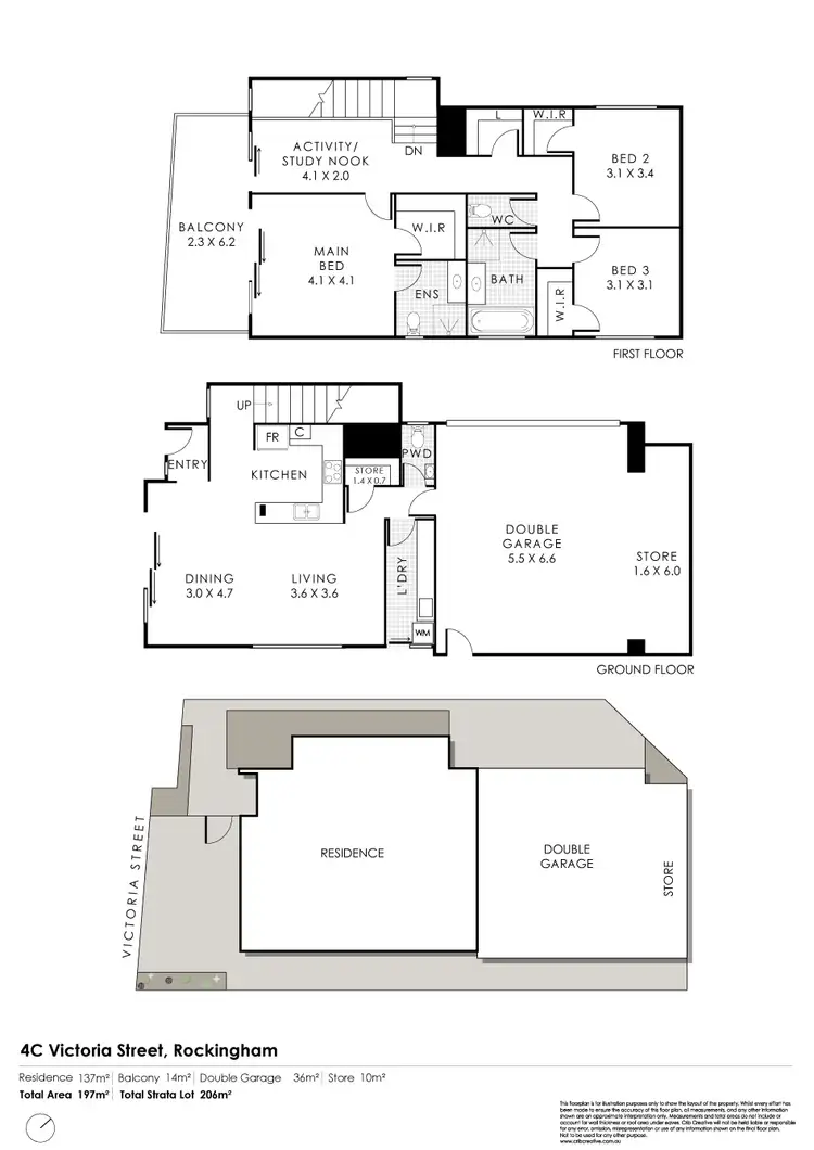 Floorplan of Homely townhouse listing, 2/4 Victoria Street, Rockingham WA 6168