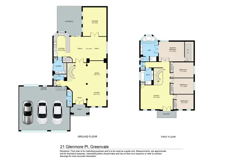 Floorplan of Homely house listing, 21 Glenmore Place, Greenvale VIC 3059