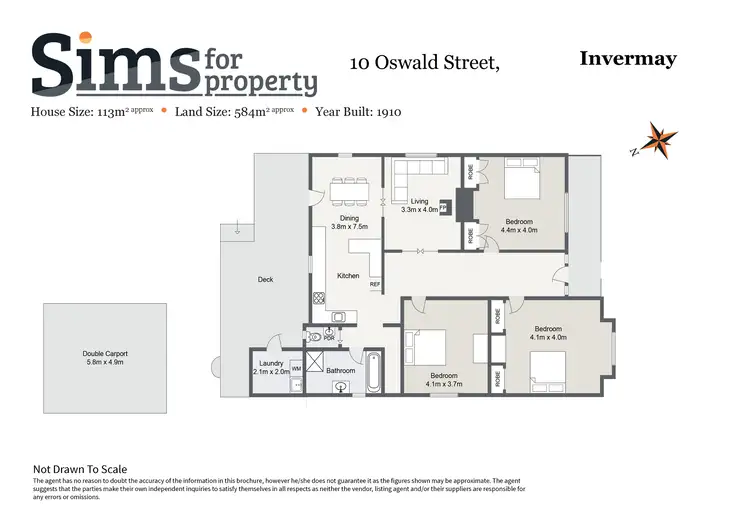 Floorplan of Homely house listing, 10 Oswald Street, Invermay TAS 7248