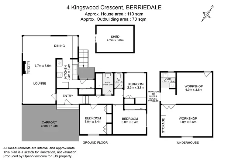 Floorplan of Homely house listing, 4 Kingswood Crescent, Berriedale TAS 7011
