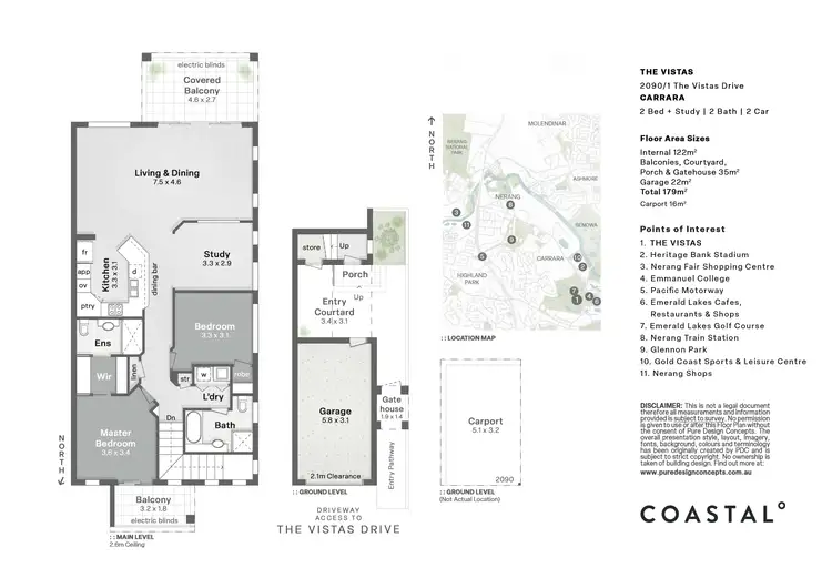 Floorplan of Homely townhouse listing, 2090/1 The Vistas Drive, Carrara QLD 4211